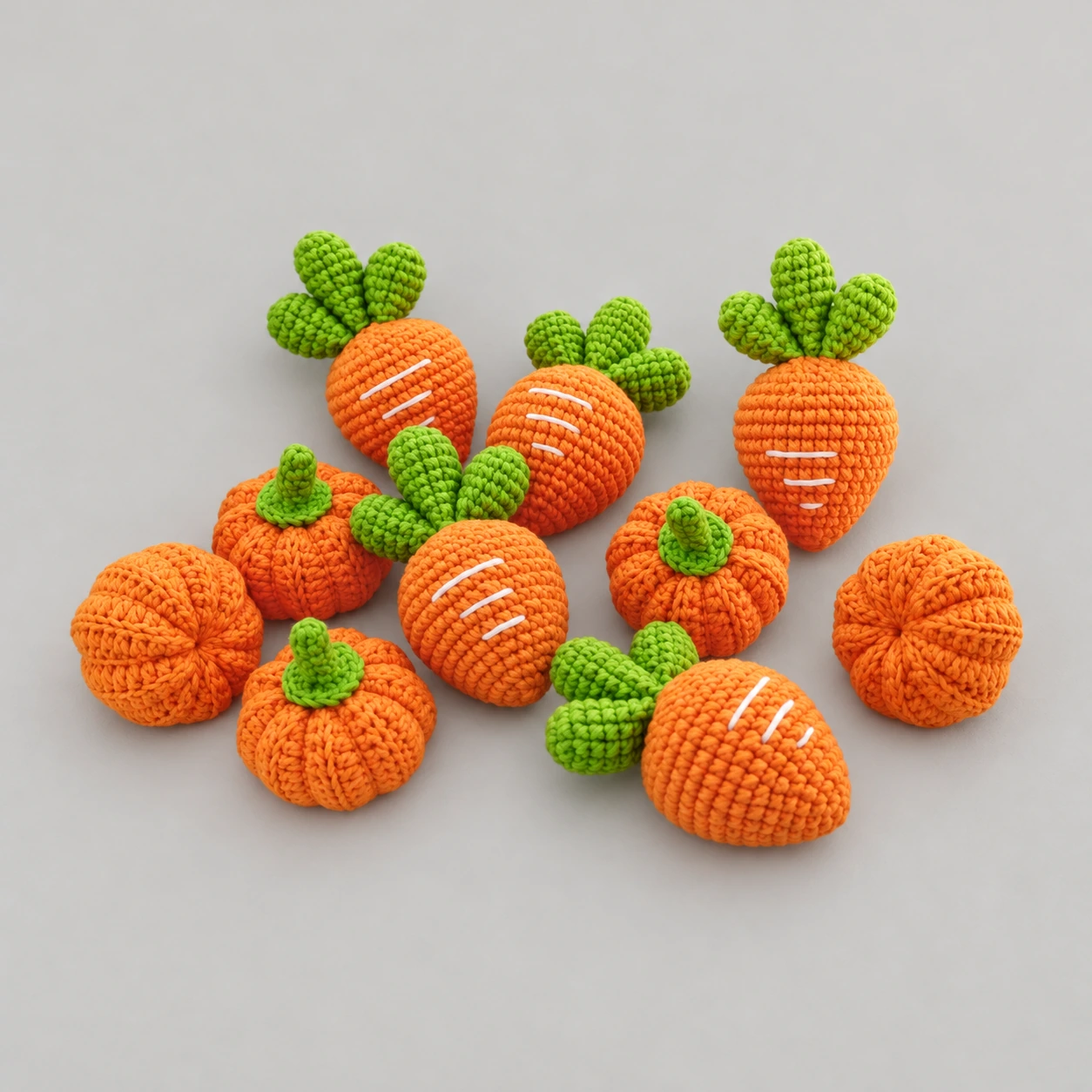 Crochet Carrot and Pumpkin Charms - photo 1
