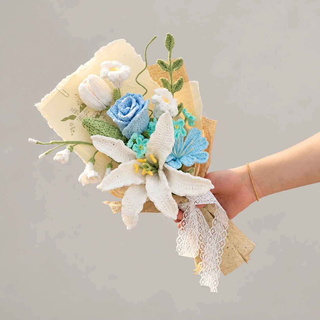 Crochet Bridal Flower Bouquet - photo 1