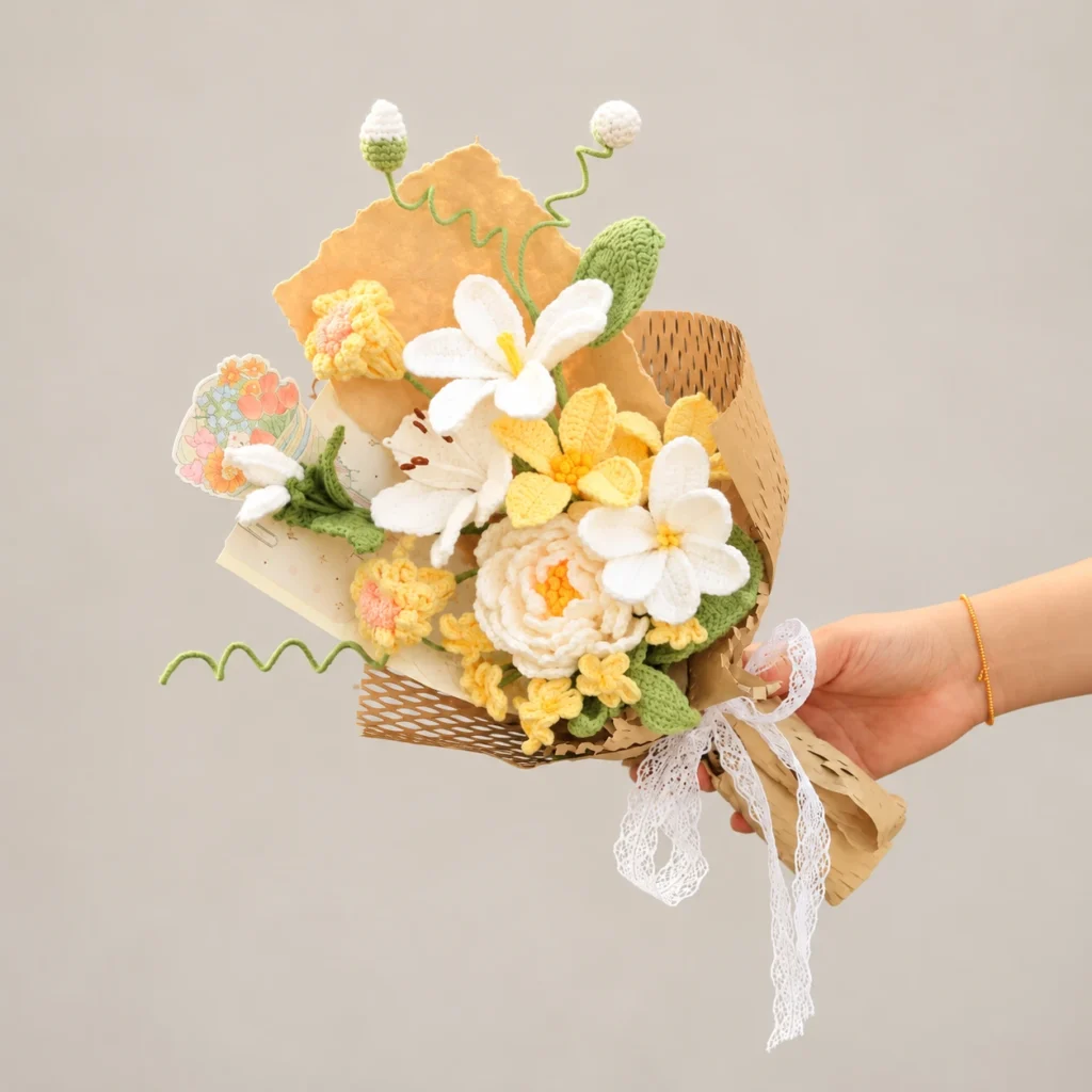 Crochet Flower Gift Arrangement - photo 1