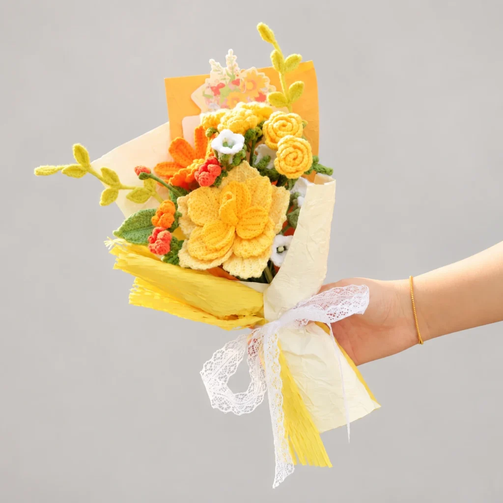 Crochet Garden Rose Bouquet - photo 1