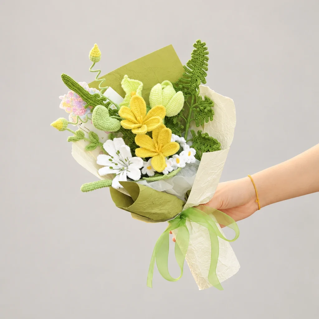Mixed Crochet Hand-Tied Bouquet - photo 1