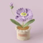 Ruffled Poppy Potted Crochet Plant - photo 2