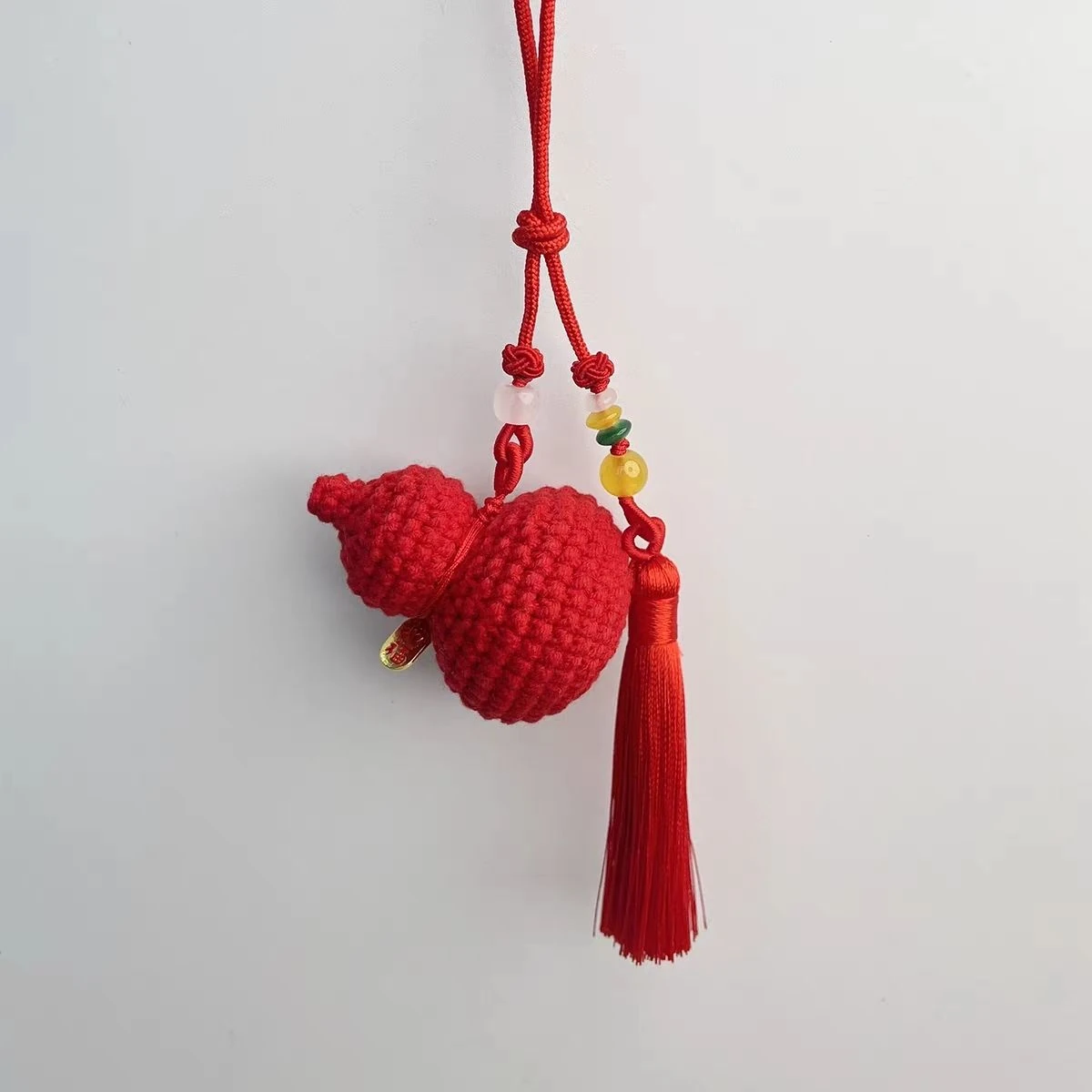Rainbow Gourd Crochet Hanging Charm - photo 1