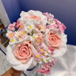 Crochet Bridal Rose and Sunflower Bouquet - photo 1