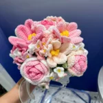 Crochet Bridal Rose and Sunflower Bouquet - photo 2