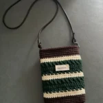 Striped Crochet Phone Bag - photo 1