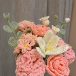 Rose and Carnation Crochet Bouquet - photo 1