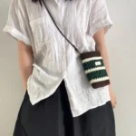 Striped Crochet Phone Bag - photo 2