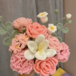 Rose and Carnation Crochet Bouquet - photo 3