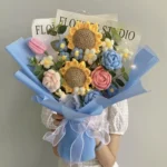 Large Mixed Crochet Flower Bouquet - photo 2