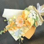 Yellow Rose and Delphinium Crochet Bouquet - photo 4