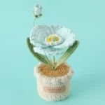 Ruffled Poppy Potted Crochet Plant - photo 4