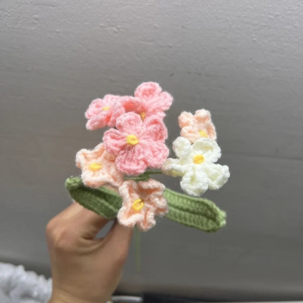 Gradient Forget-Me-Not Crochet Flowers - photo 1