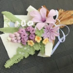 Lavender Lily and Delphinium Crochet Bouquet - photo 4