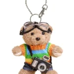 Striped Bear Bag Charm - photo 1