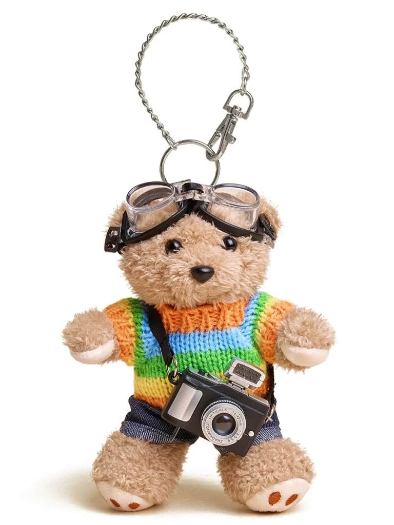 Striped Bear Bag Charm - photo 1
