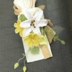 Yellow Cosmos and White Lily Crochet Bouquet - photo 4