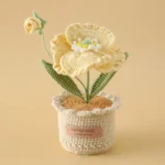 Ruffled Poppy Potted Crochet Plant - photo 5