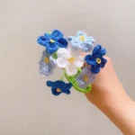 Gradient Forget-Me-Not Crochet Flowers - photo 2