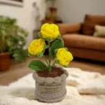 Multi-Head Rose Potted Crochet Plant - photo 3