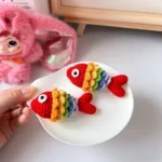 Rainbow Koi Crochet Hanging Charm - photo 2