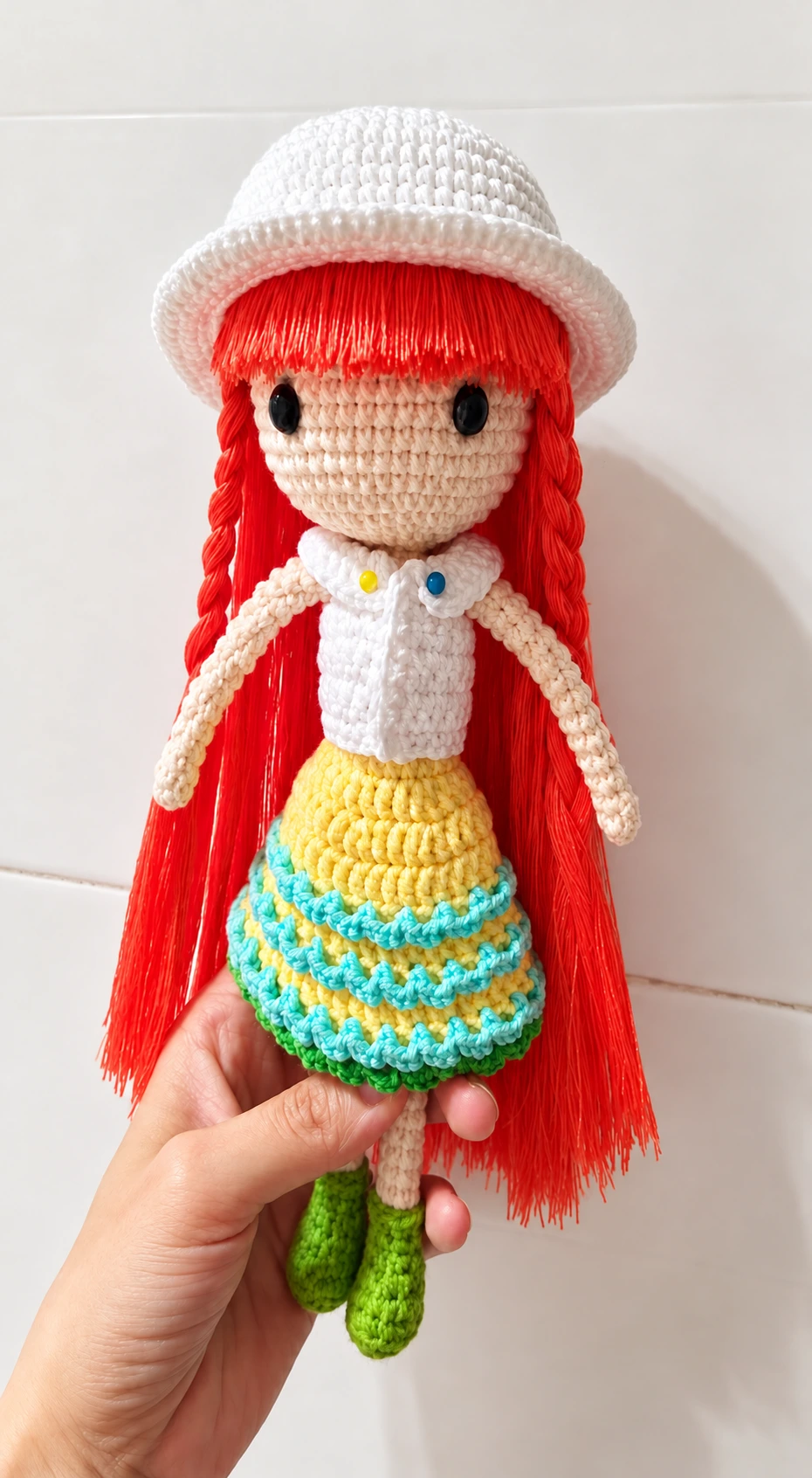 The finished example from the supplied tutorial shows the fringe and long hair styled together. Photo credit: Yin Yu Piao Ling.