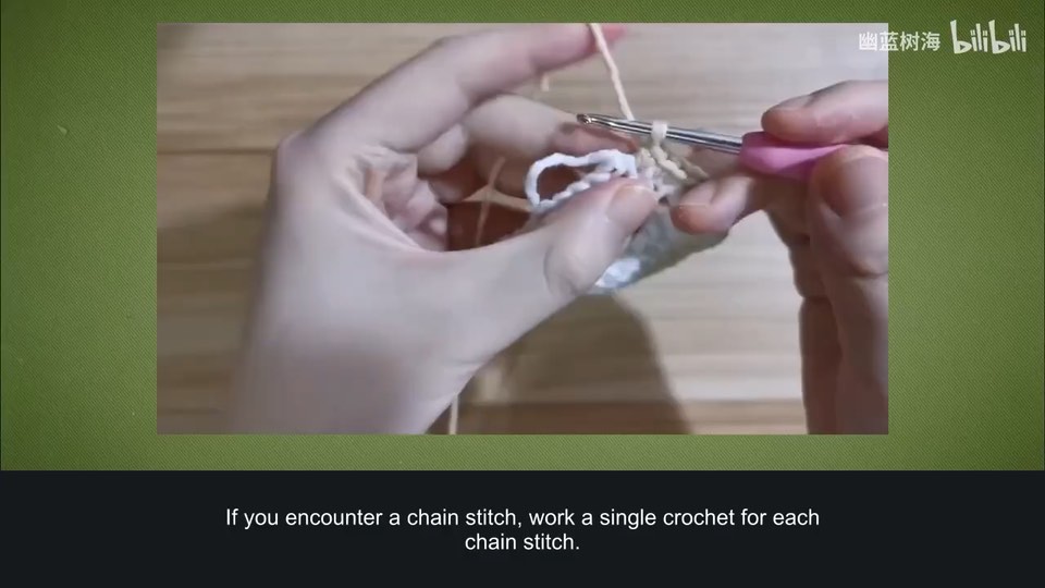 Starting on existing fabric, joining panels and edging — tutorial video frame