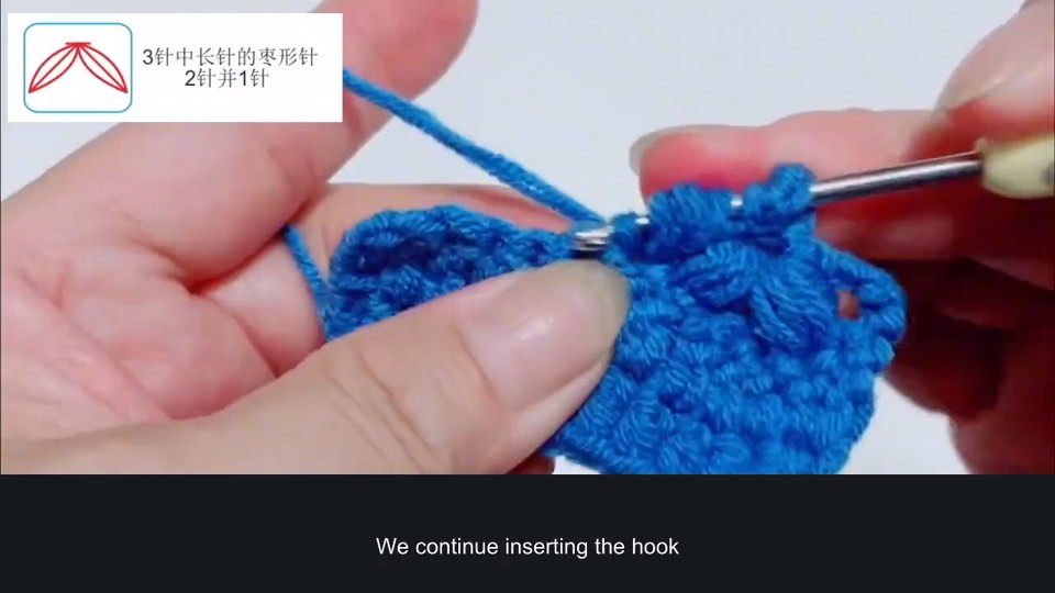 A modified cluster stitch — tutorial video frame