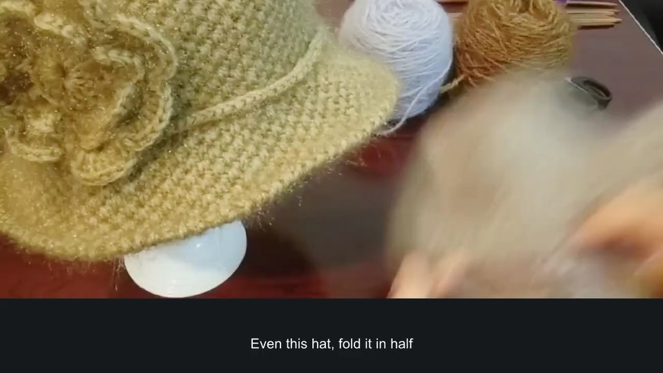 Floral winter hat — part 2 — tutorial video frame