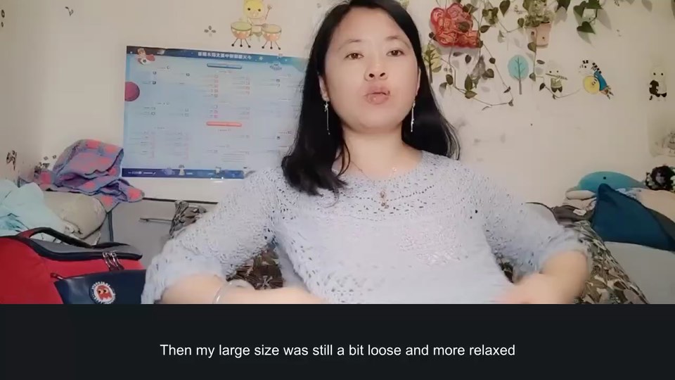Lace sweater — sample stage — tutorial video frame