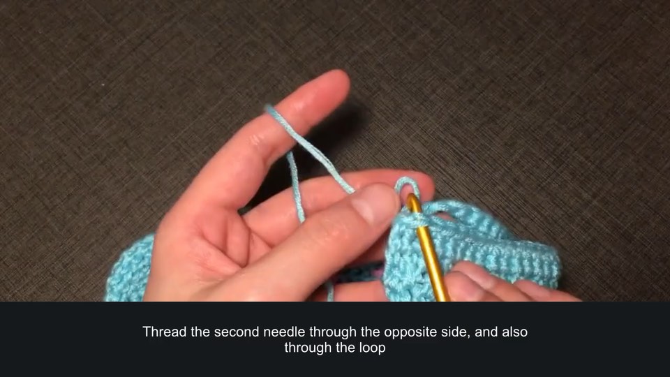 Colourwork house socks — lower section — tutorial video frame